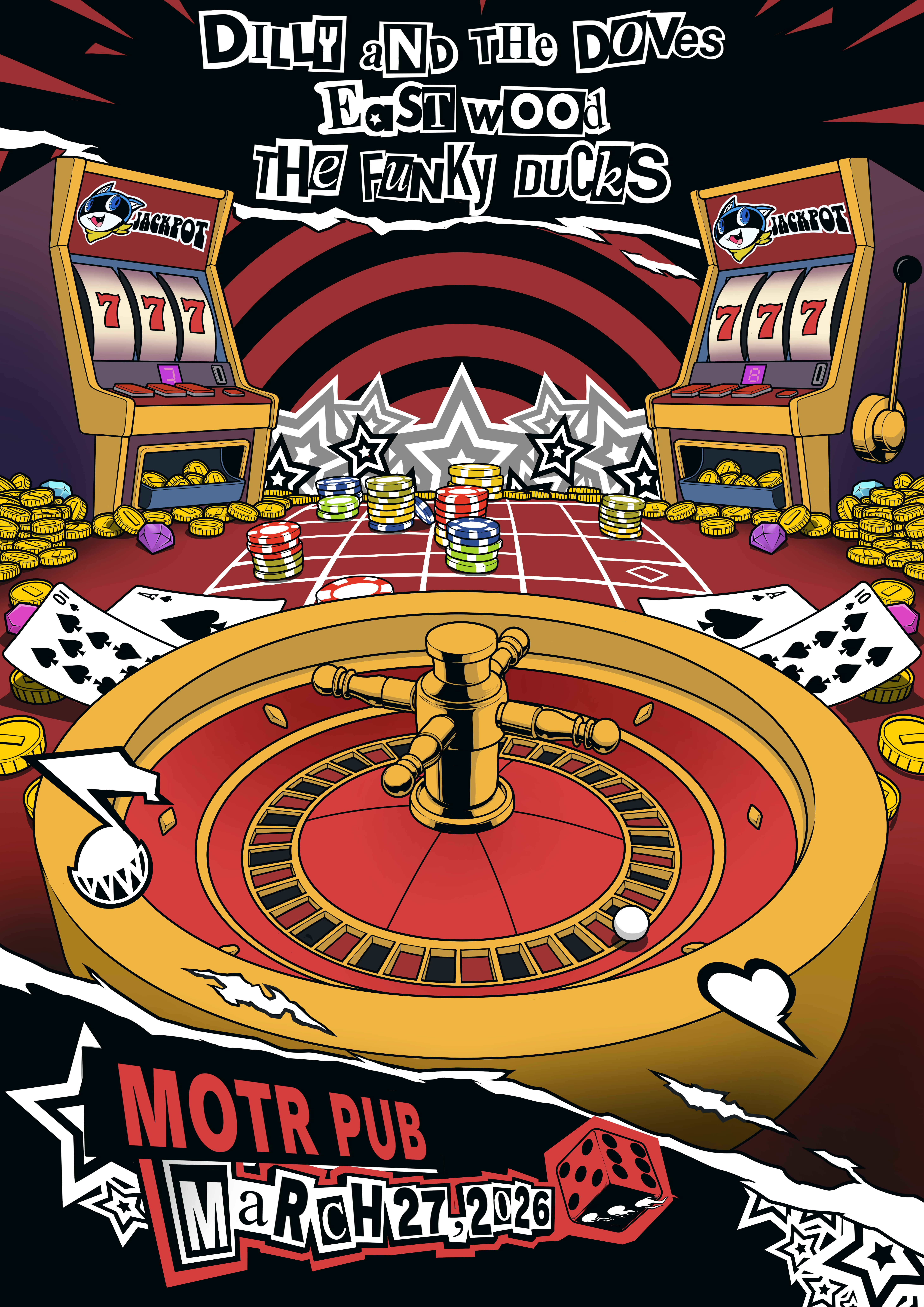 THE FUNKY DUCKS, EASTWOOD (Cbus), DILLY & THE DOVES