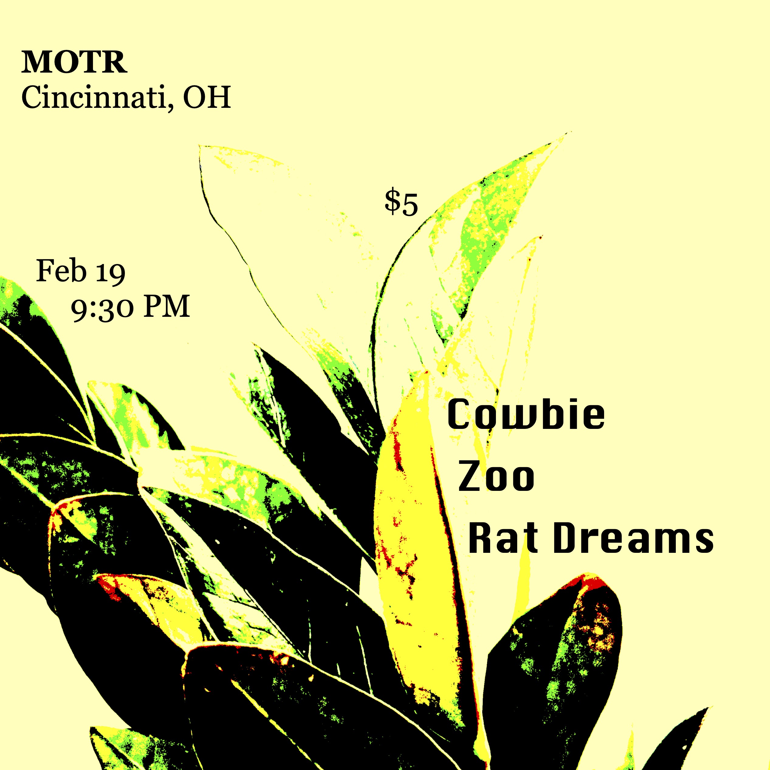 COWBIE w/ RAT DREAMS and ZOO