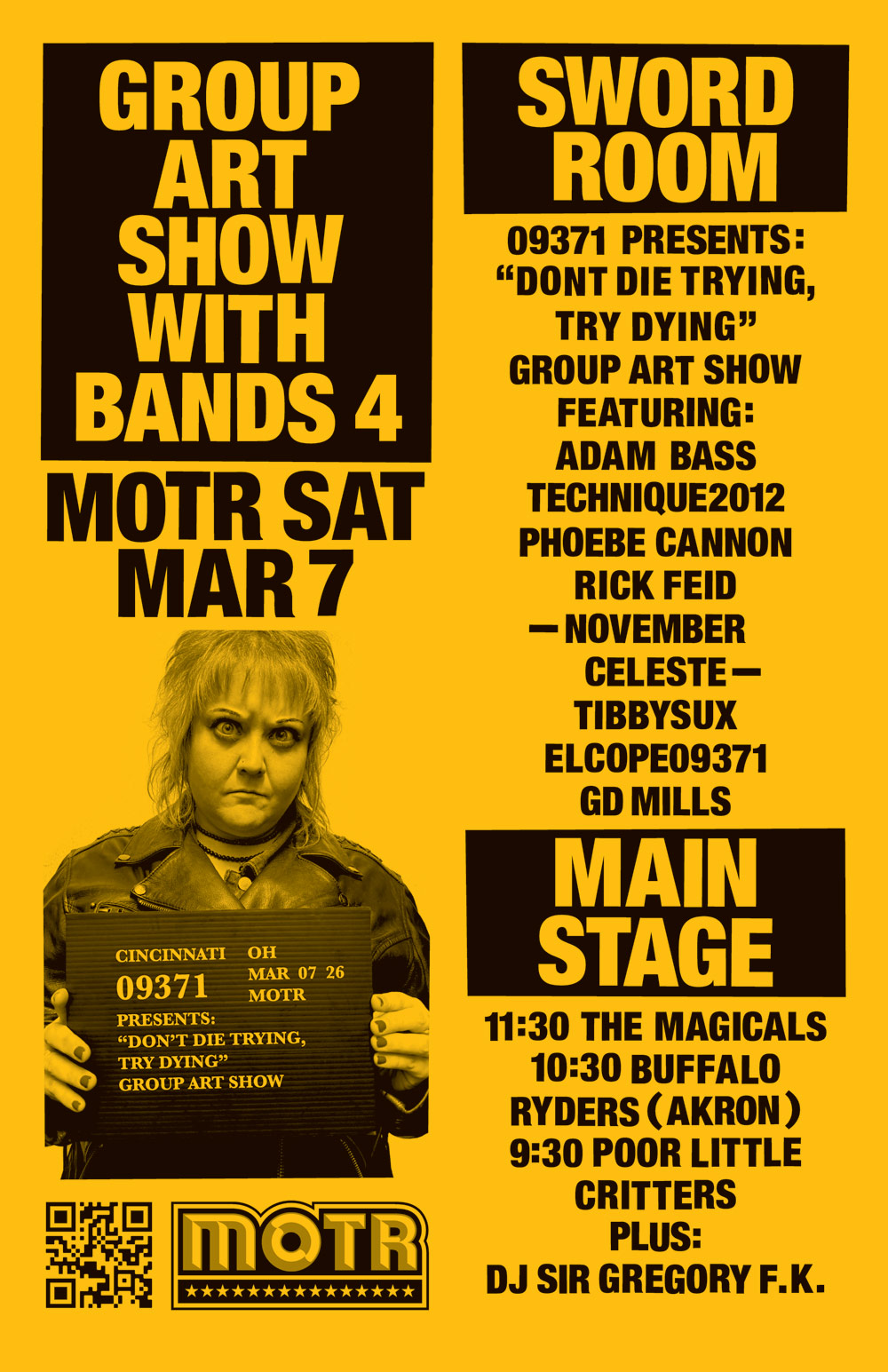 GROUP ART SHOW w/ BANDS IV: THE MAGICALS, BUFFALO RYDERS, POOR LITTLE CRITTERS