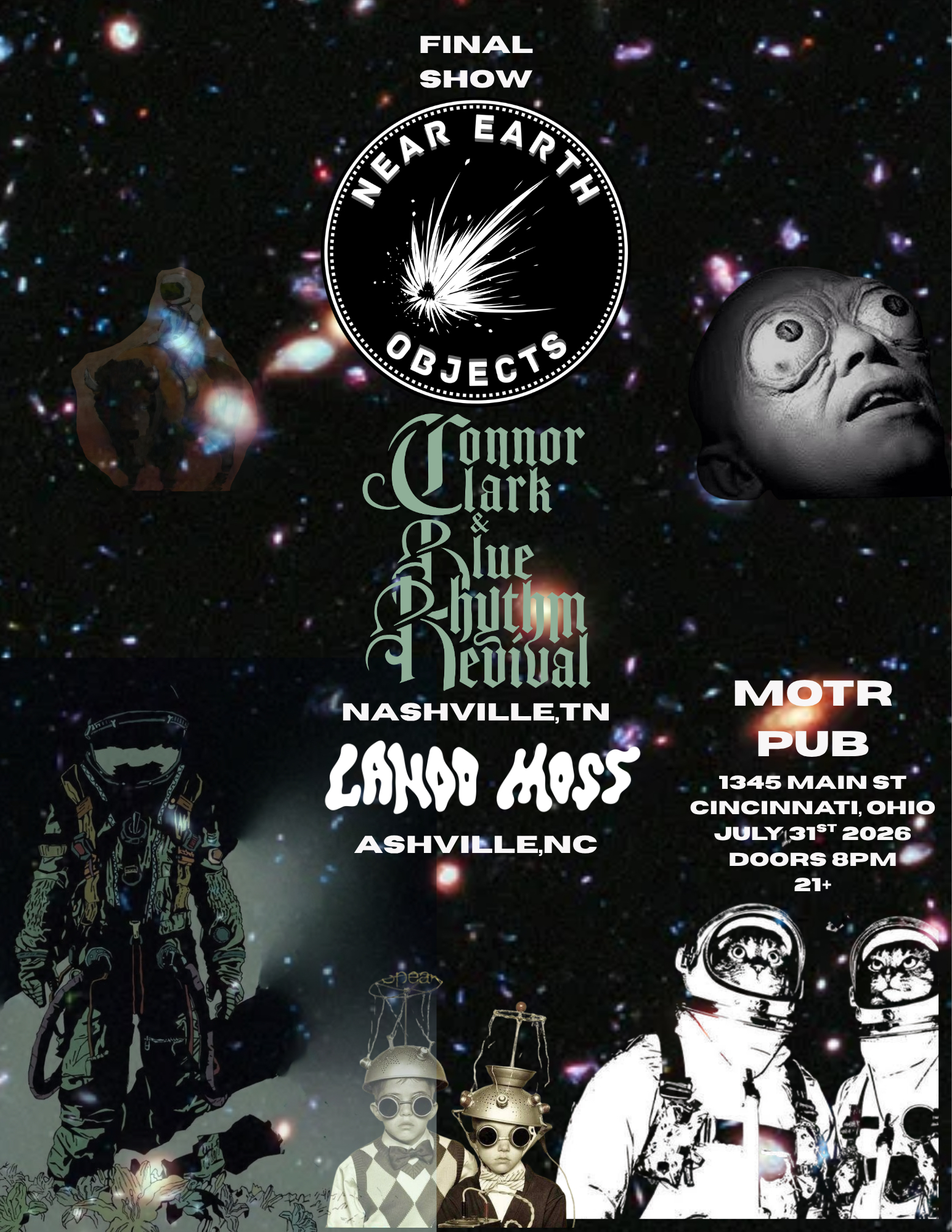 NEAR EARTH OBJECTS w/ LANDO MOSS and CONNOR CLARK & THE BLUE RHYTHM REVIVAL