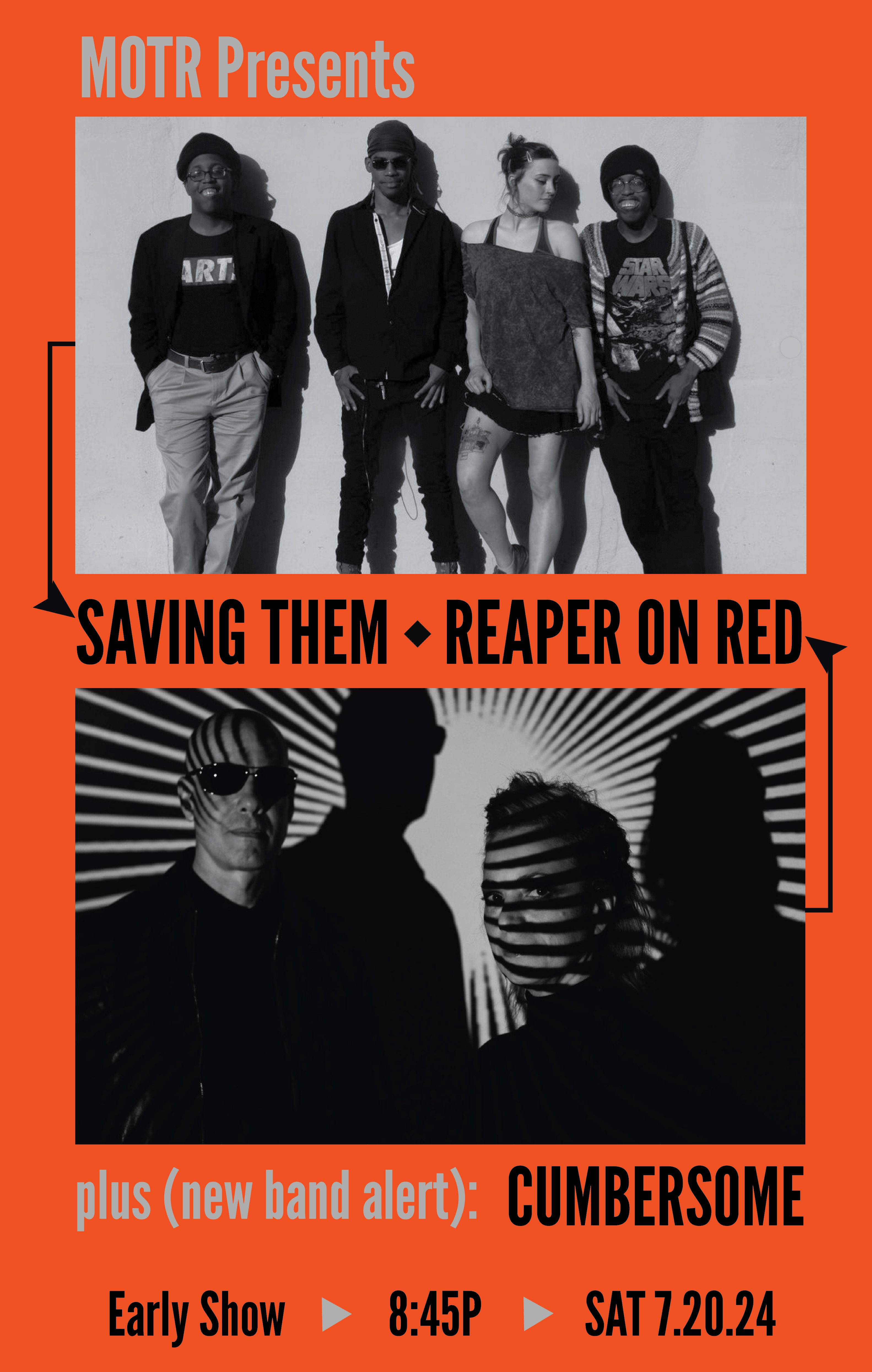 SAVING THEM, REAPER ON RED, CUMBERSOME