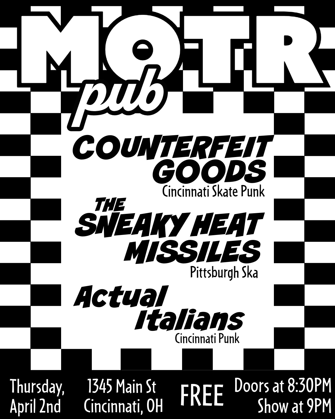 COUNTERFEIT GOODS w/ THE SNEAKY HEAT MISSILES (Pburgh) and THE MIMICS