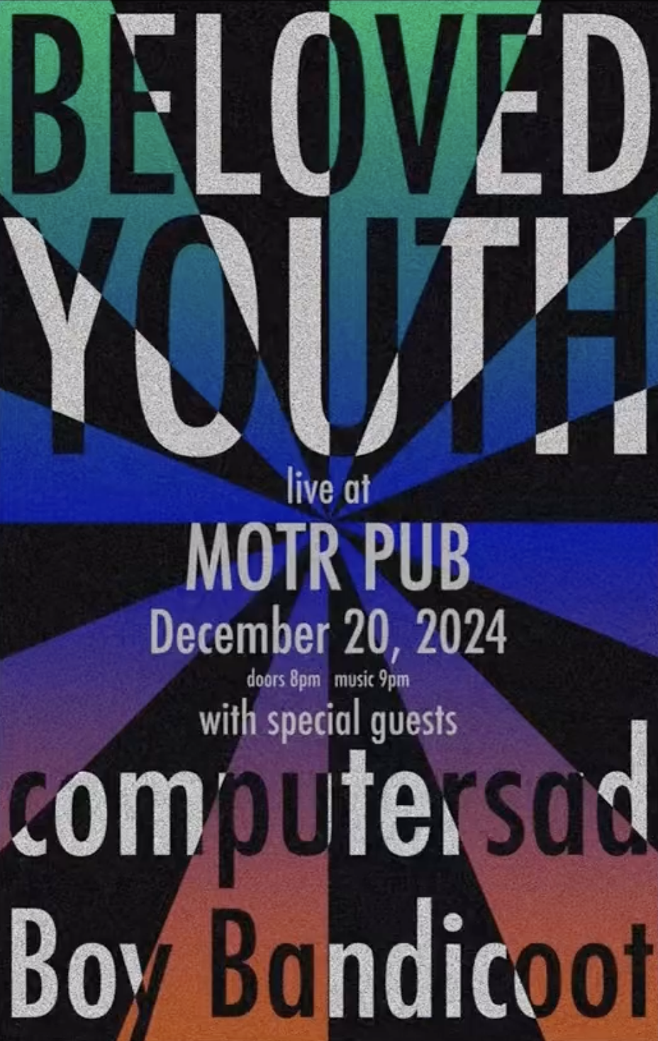 BELOVED YOUTH, COMPUTER SAD, BOY BANDICOOT