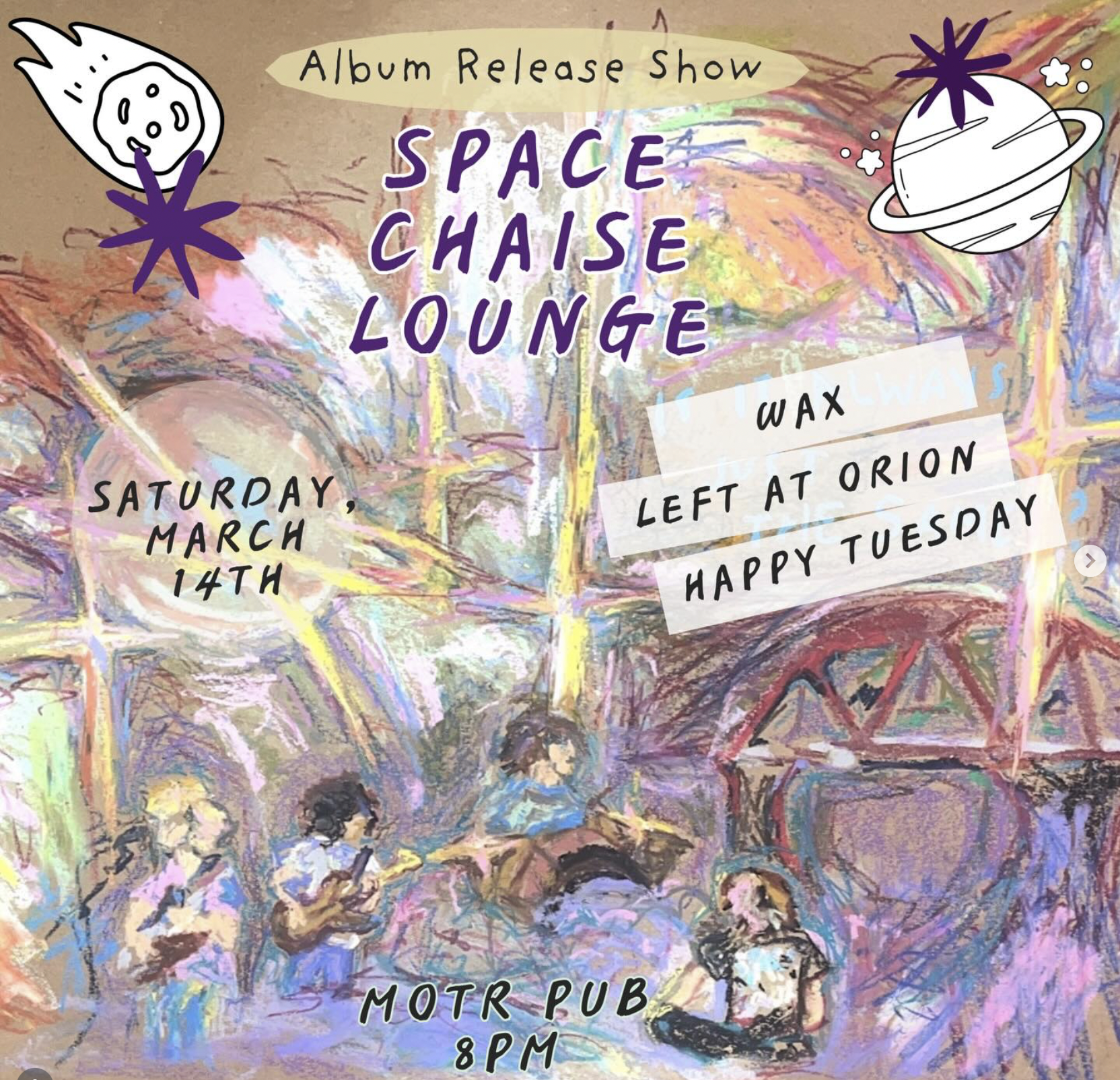 SPACE CHAISE LOUNGE RECORD RELEASE w/ LEFT AT ORION and HAPPY TUESDAY