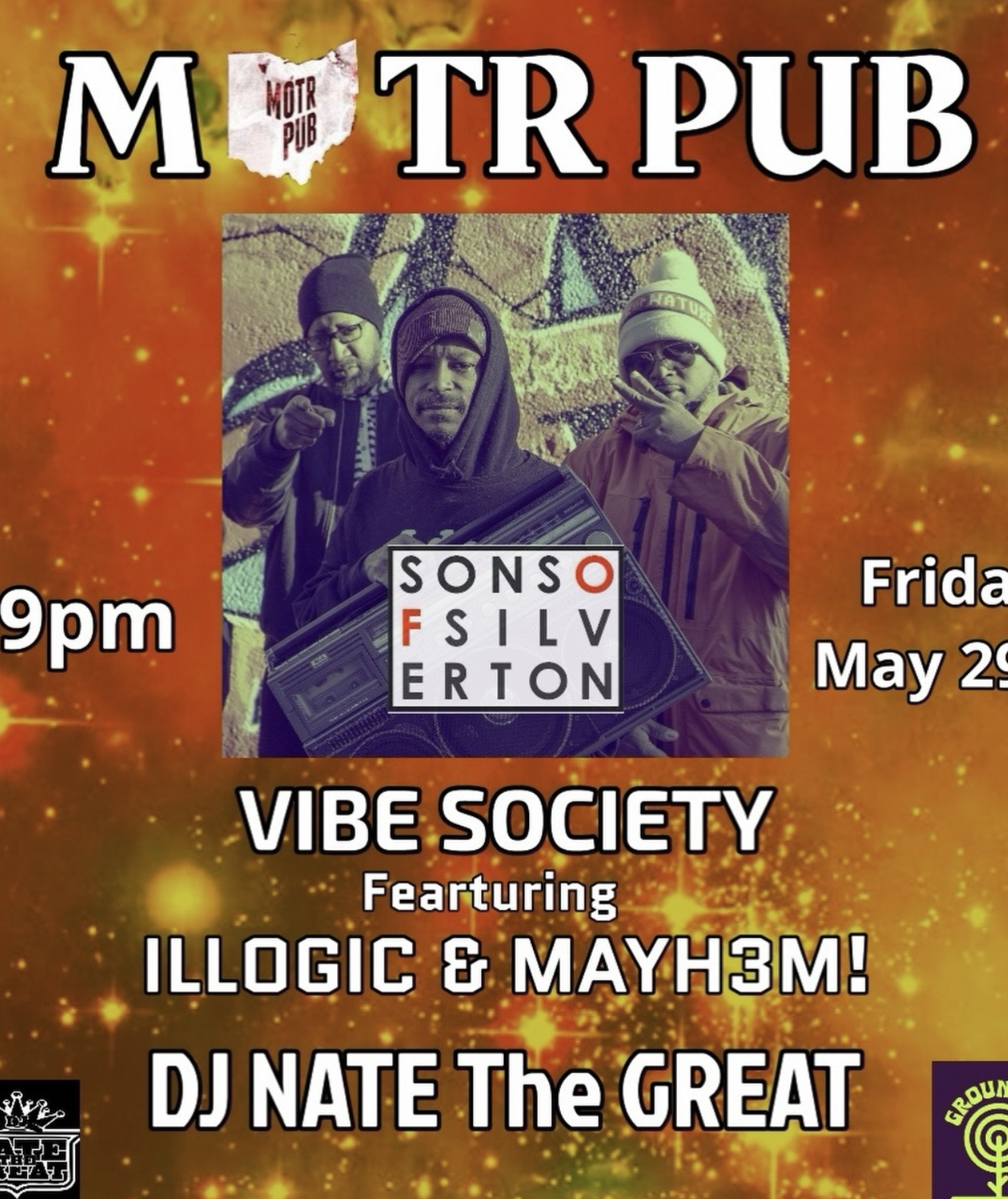 SONS OF SILVERTON w/ ILLOGIC (Cbus) & MAYHEM, DJ NATE THE GREAT