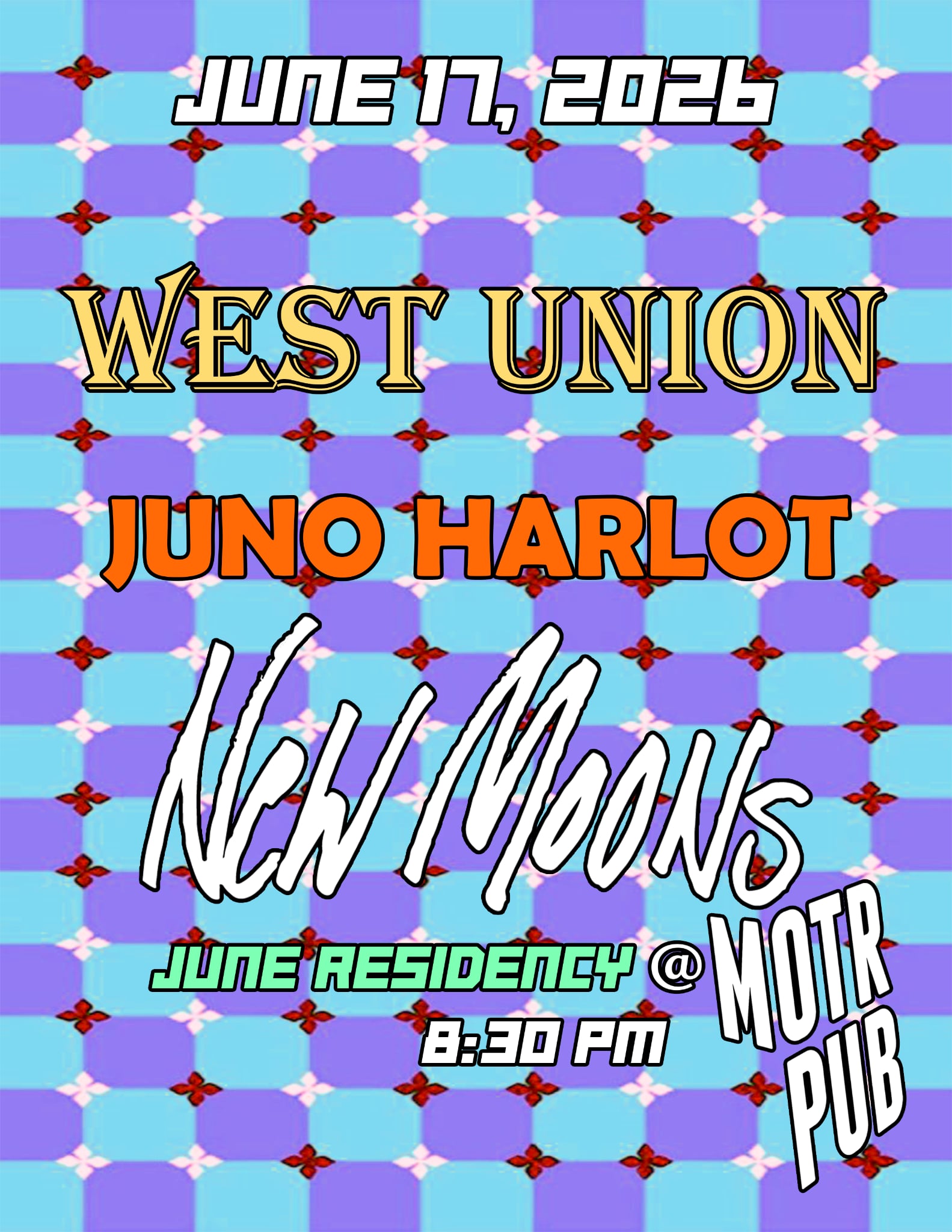 NEW MOONS ARTIST IN RESIDENCY w/ WEST UNION and JUNO HARLOT