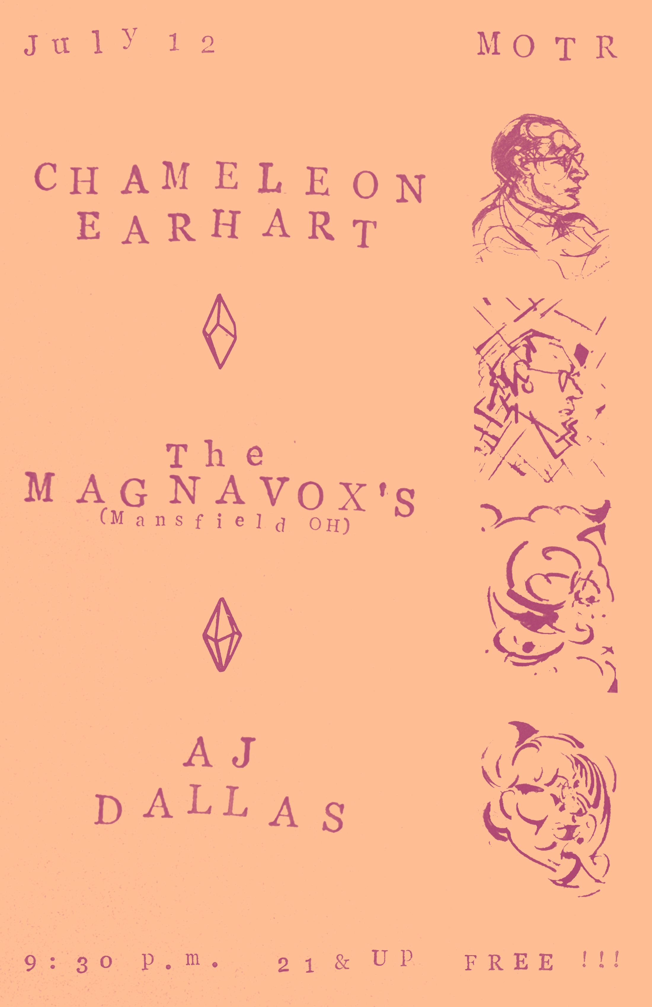 CHAMELEON EARHART w/ AJ DALLAS and THE MAGNAVOX'S