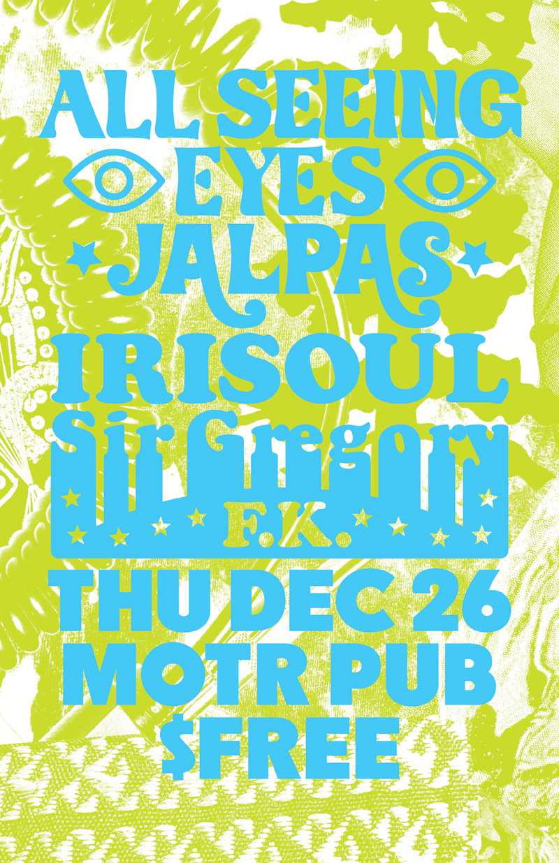 ALL SEEING EYES, JALPAS, IRISOUL, SIR GREGORY F.K.