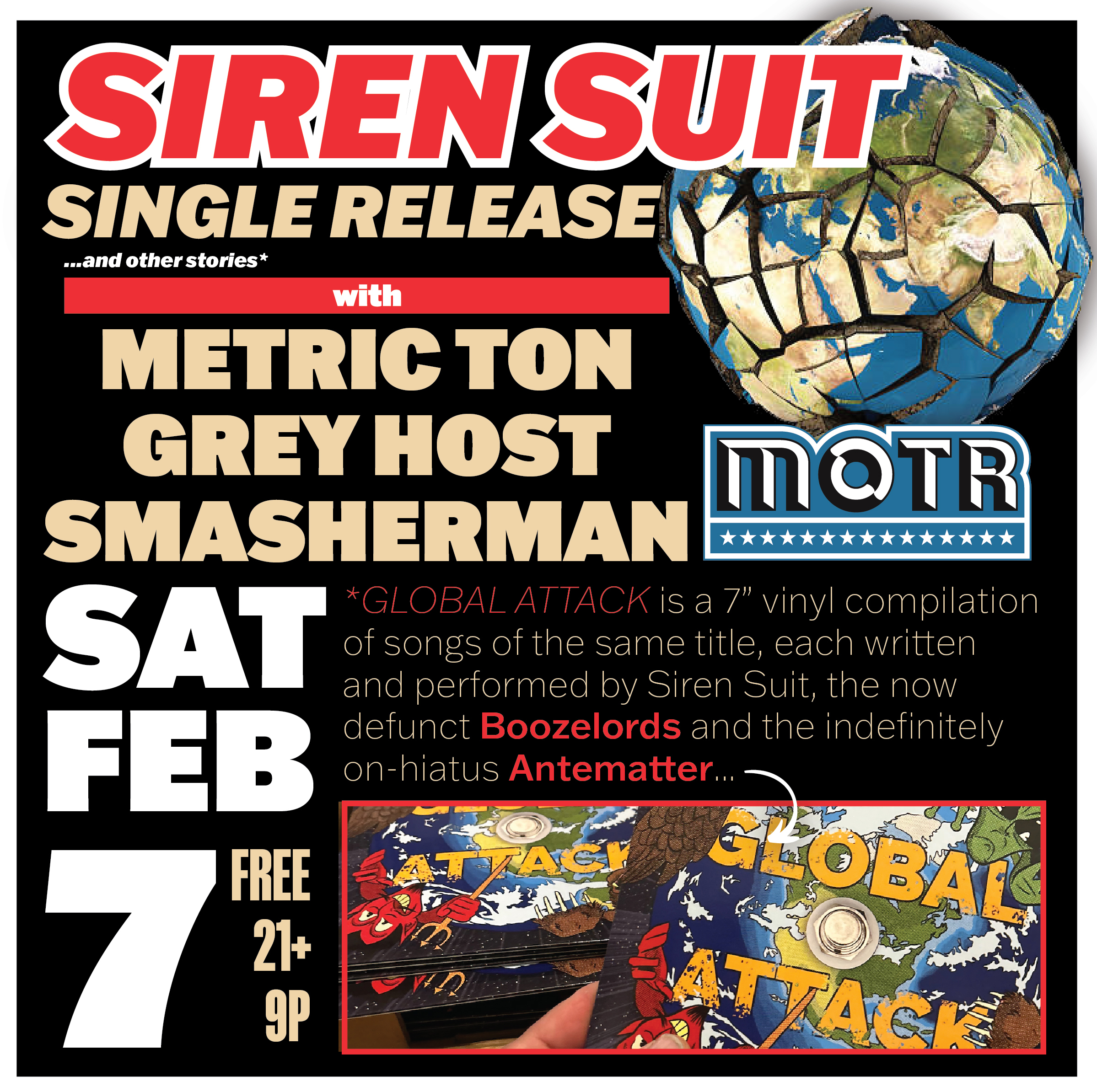 SIREN SUIT SINGLE RELEASE w/ METRIC TON, GREY HOST, and SMASHERMAN